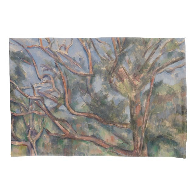 Housse D'oreillers Arbres et Route, Paysage Post-Impressionniste (devant)
