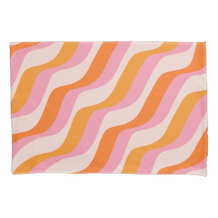 Housse D'oreillers Arc en arc-en-ciel rose orange Abstrait soleil ré