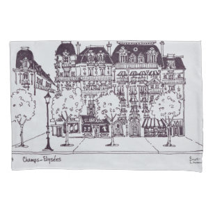 Housse D'oreillers Architecture Haussmannienne   Champs Élysées