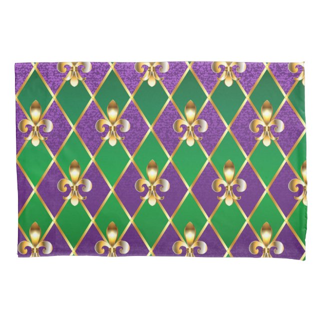Housse D'oreillers Arrière - plan de bijoux Mardi Gras (devant-gauche)