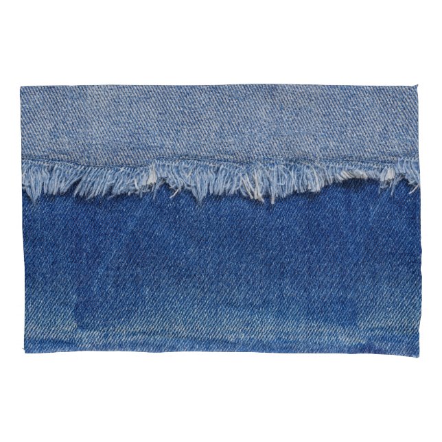 Housse D'oreillers Arrière - plan de tissu Denim Jeans déchiré (devant)