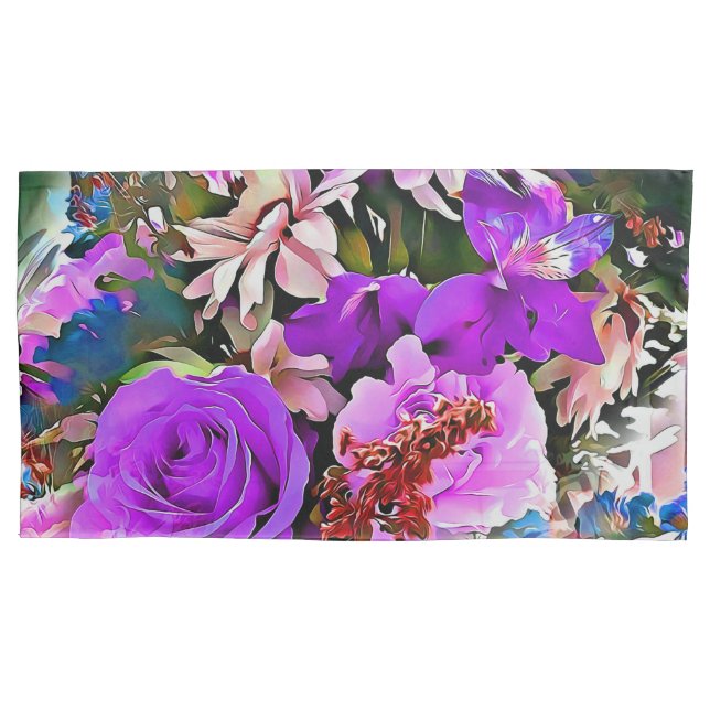 Housse D'oreillers Art floral Abstrait moderne (devant-gauche)