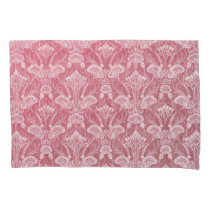 Housse D'oreillers Art nouveau, pink, floral pattern, metallic chic, 