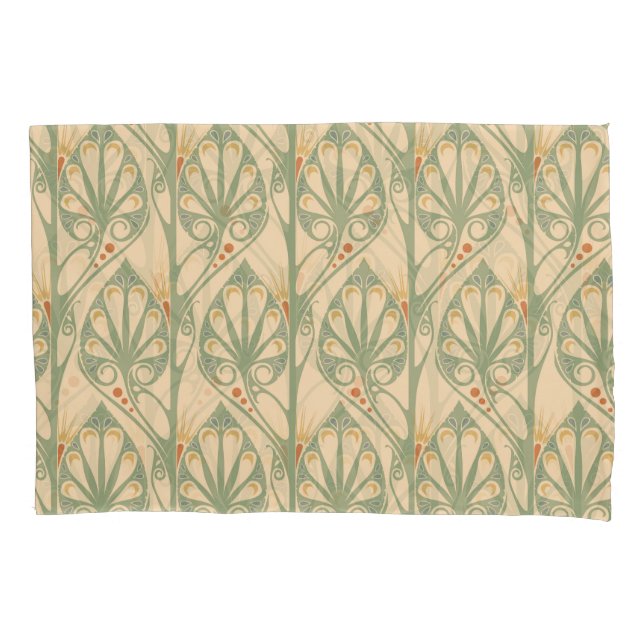 Housse D'oreillers Art Nouveau, Retro Fond d'écran design. (devant)
