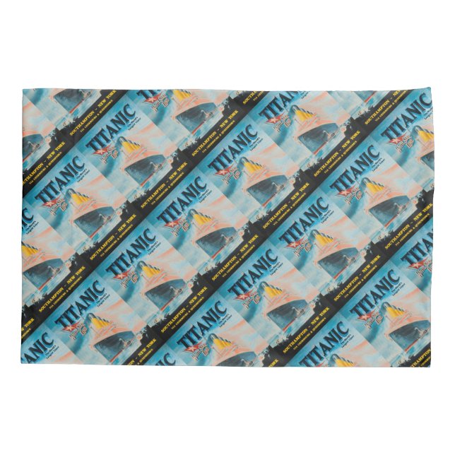 Housse D'oreillers Art Poster vintage Titanic RMS (Dos)
