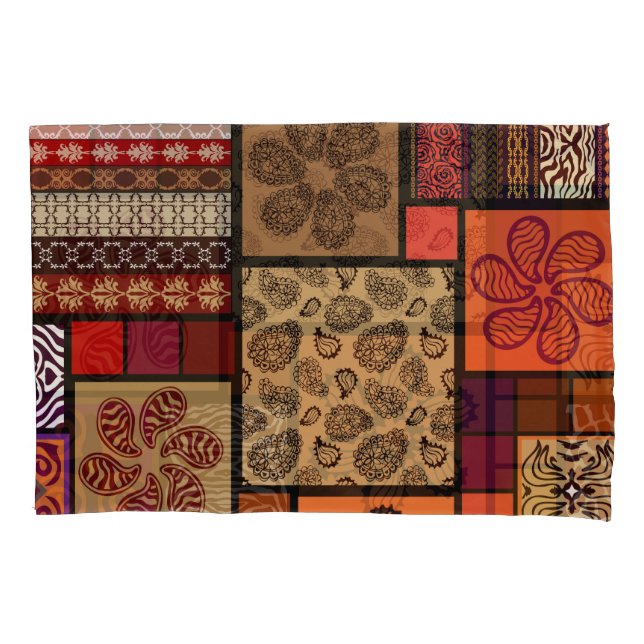Housse D'oreillers Arts indiens, jeu créatif sans couture. (devant)