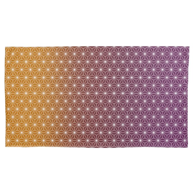 Housse D'oreillers Asanoha japonais traditionnel Imprimer Bourgogne e (devant-gauche)