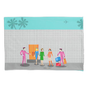 Housse D'oreillers Atomique Palm Springs Stewardess Party Pillowcase