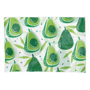Housse D'oreillers Avocado, timbre texturé, motif transparent.