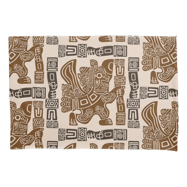 Housse D'oreillers Aztec Eagle Guerrier Tribal Art antique (devant)