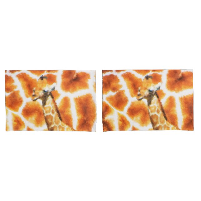 Housse D'oreillers Baby Giraffe (devant-Set)