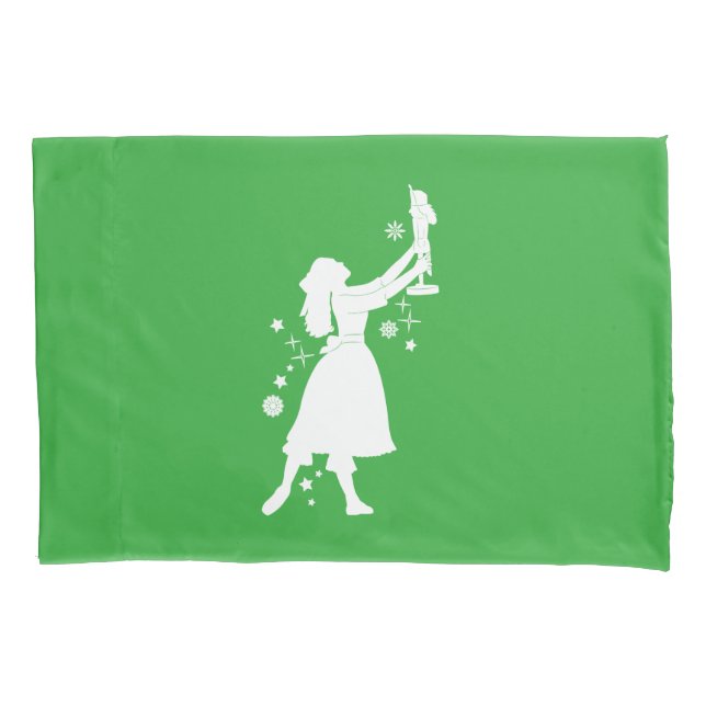 Housse D'oreillers Ballerine et casse-noix à Noël (devant)