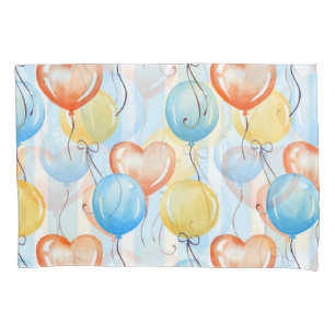Housse D'oreillers Ballons colorés : aquarelle couleur motif sans cou