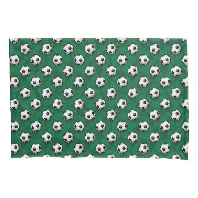 Housse D'oreillers Ballons de foot (devant)
