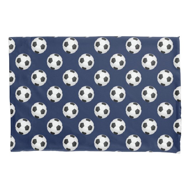 Housse D'oreillers Ballons de football Marine Coussin Coque (devant)