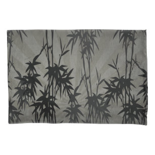 HOUSSE D'OREILLERS BAMBOO NOIR NATURE VINTAGE