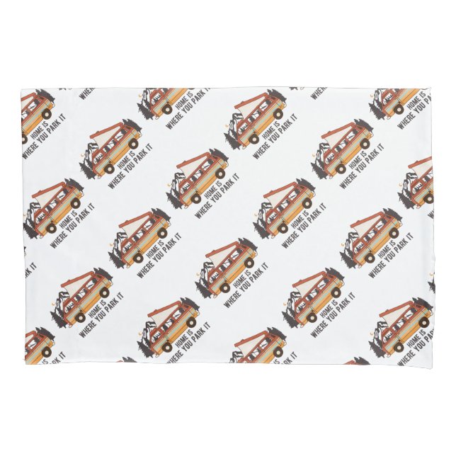 Housse D'oreillers Bande-annonce RV Tent "Home is Where You Park It" (devant)