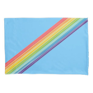 Housse D'oreillers Bandes arc-en-ciel diagonales