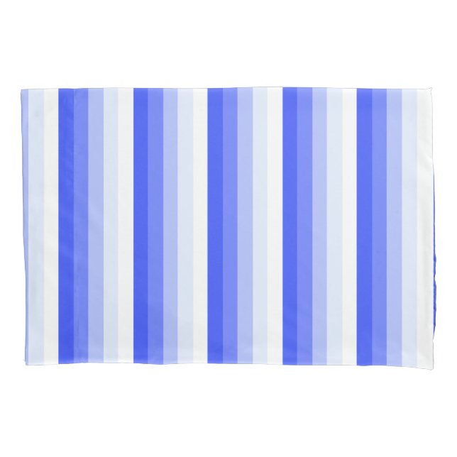 Housse D'oreillers Bandes d'ombre bleu royal (devant)