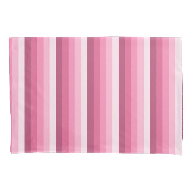 Housse D'oreillers Bandes d'ombre rose (devant)