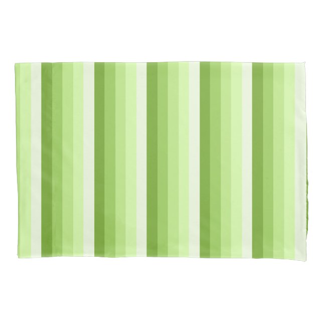 Housse D'oreillers Bandes d'ombre vert citron (devant)