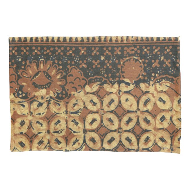 Housse D'oreillers Batik Earthy Coffee Bean Élégant Rustique robuste (devant)