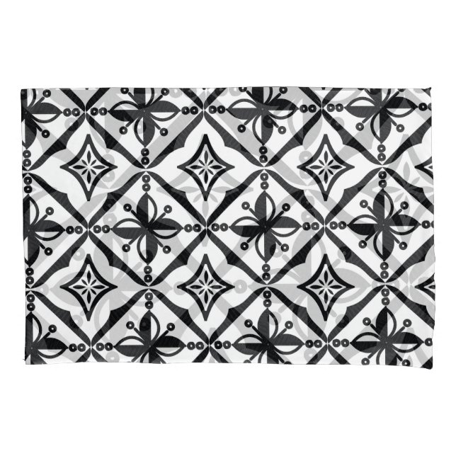 Housse D'oreillers Batik indonésien : Motifs Vintages. (devant)