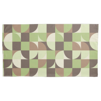 Housse D'oreillers Bauhaus Mid Century Moderne Feuille et Arbre Rétro