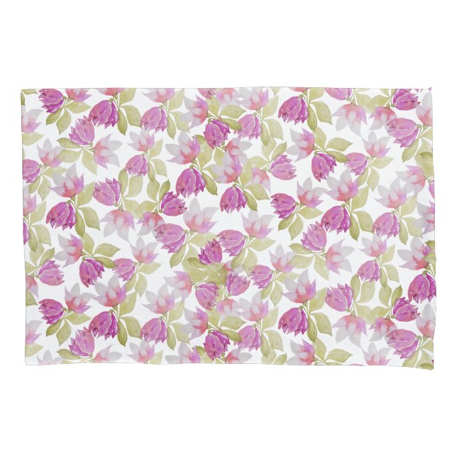 Housse D'oreillers Beau Magnolia Fleur Aquarelle Art (devant)