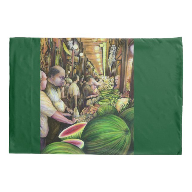 Housse D'oreillers Beaucoup d'hommes, beaucoup de melons, Budapest (Dos)