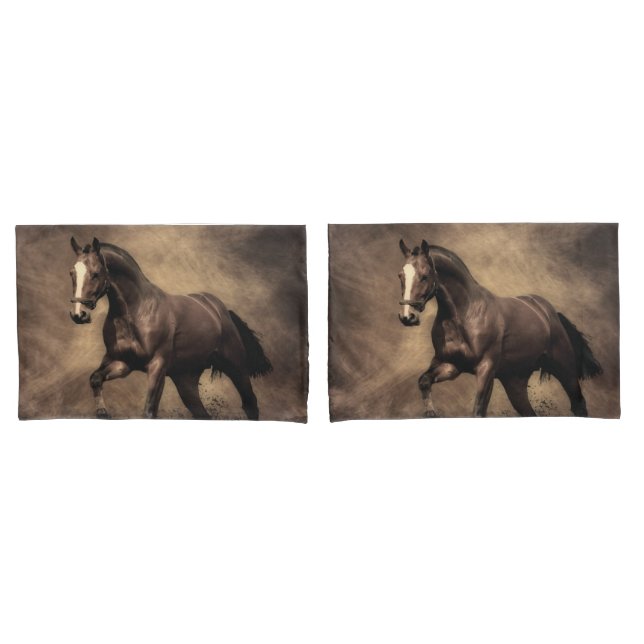 Housse D'oreillers Beautiful horse throw pillow (devant-Set)