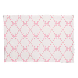 Housse D'oreillers Bébé Bow Trellis rose Bella Ribbon