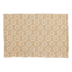 Housse D'oreillers Beige Vibrant Y2K Fleur sauvage Bold Retro Spring