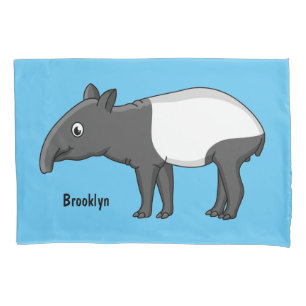 Housse D'oreillers Belle illustration de tapir de dessin animé