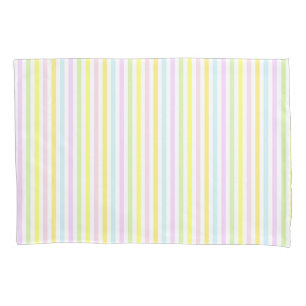 Housse D'oreillers Belles rayures verticales en couleurs pastel