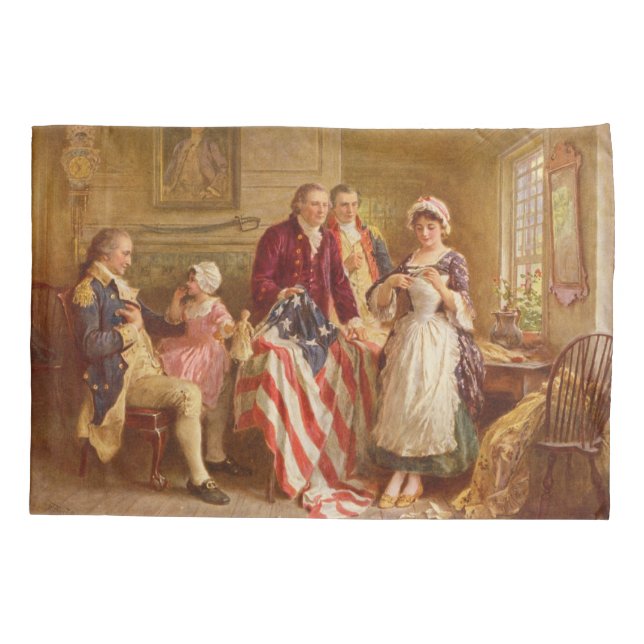 Housse D'oreillers Betsy Ross, 1777 (Histoire américaine) (Patriote a (Dos)