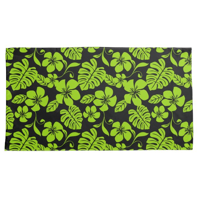 HOUSSE D'OREILLERS BIKINI ROSE (NOIR/LIME) (devant-Droit)