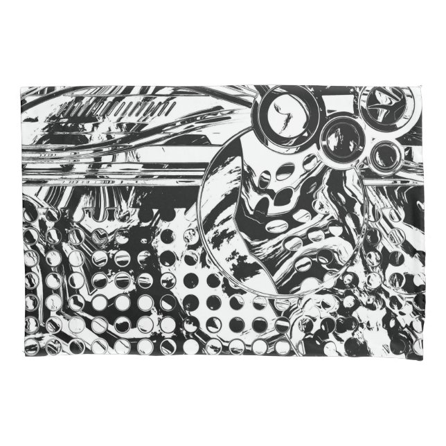 Housse D'oreillers Black and White Geometric Art 20 (devant)
