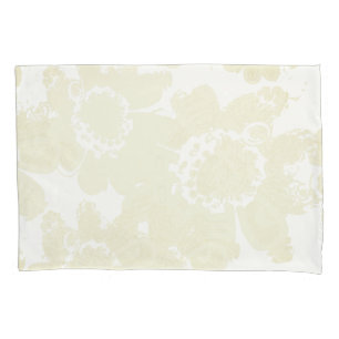 Housse D'oreillers Blanc sur blanc floral