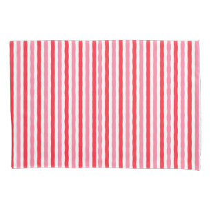 Housse D'oreillers Blancs rouges roses d'été