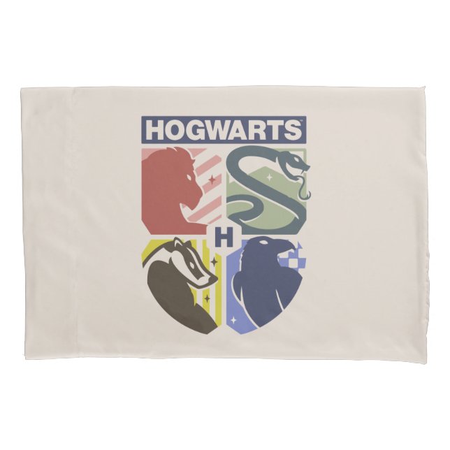 Housse D'oreillers BlasonESTAMPÉ HOGWARTS™ de collection (devant)