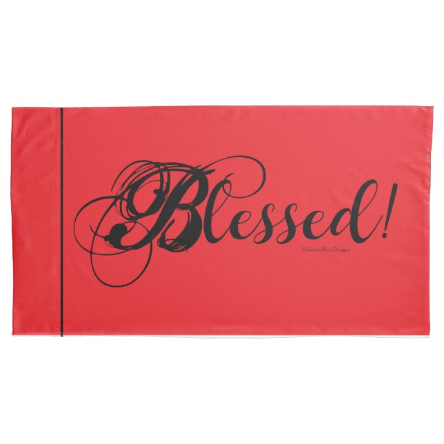 Housse D'oreillers Blessed! Pillow Case Set (Red) (devant-gauche)