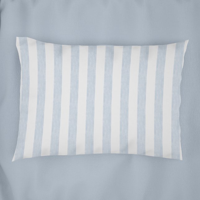 Housse D'oreillers Bleu clair blanc côtier rayé scandinave atténué (Créateur téléchargé)
