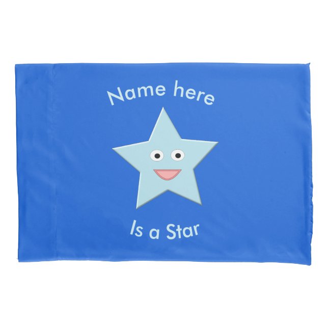 Housse D'oreillers Bleu clair Celebration Star Custom Pillowcase (devant)