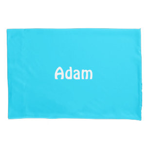 Housse D'oreillers bleu clair uni