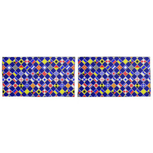 Housse D'oreillers Bleu marine Checkered de drapeaux de signal