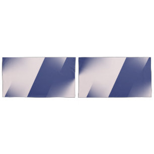 Housse D'oreillers Bleu marine et rose en bloc de couleur ombré diago
