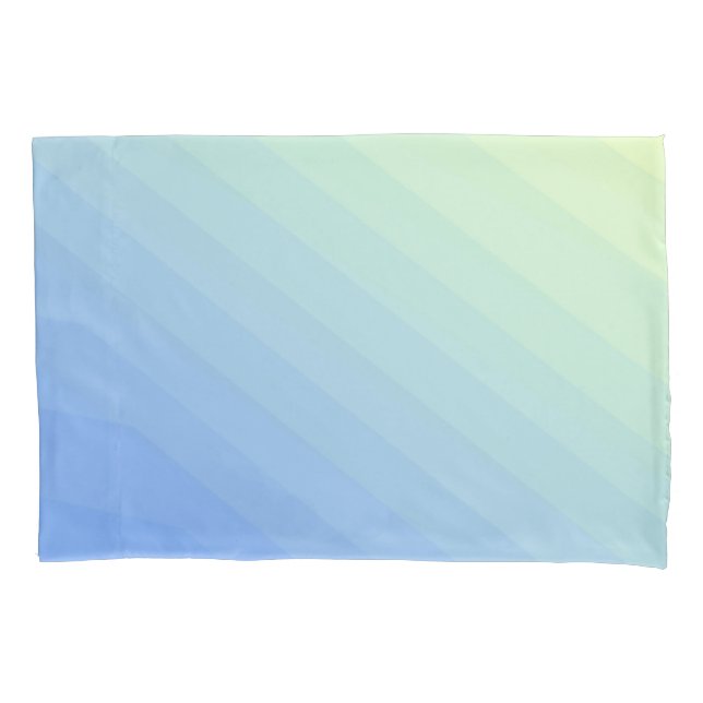 Housse D'oreillers Bleu Vert Jaune Ombre (devant)