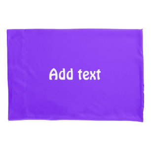 Housse D'oreillers Bleu violet uni
