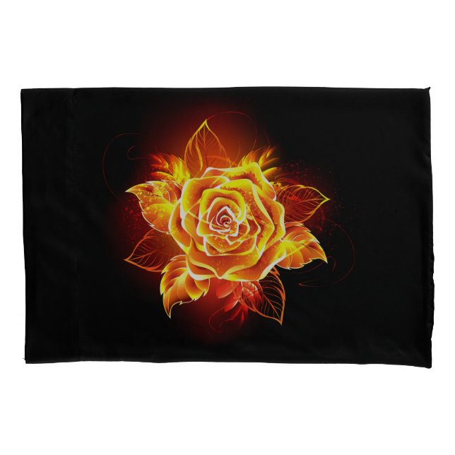 Housse D'oreillers Blooming Fire Rose (devant)